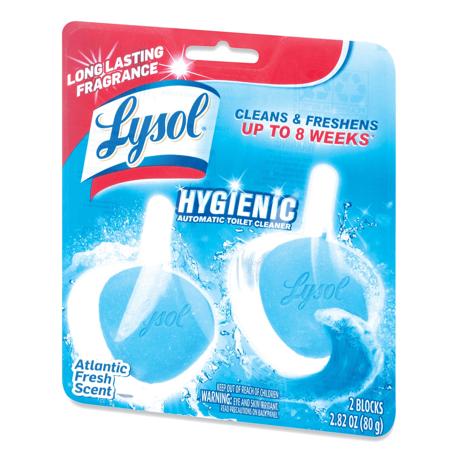 For Toilet Bowl - 1.41 oz (0.09 lb) - Atlantic Fresh Scent - Recommended For: Odor Remover - Antimicrobial, Anti-bacterial - Blue - 2 / Pack
