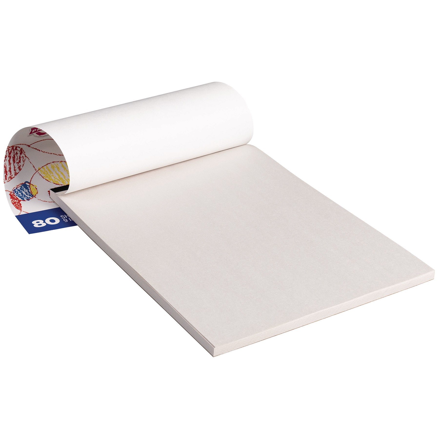 Doodle Pad, White, 9" x 12", 80 Sheets