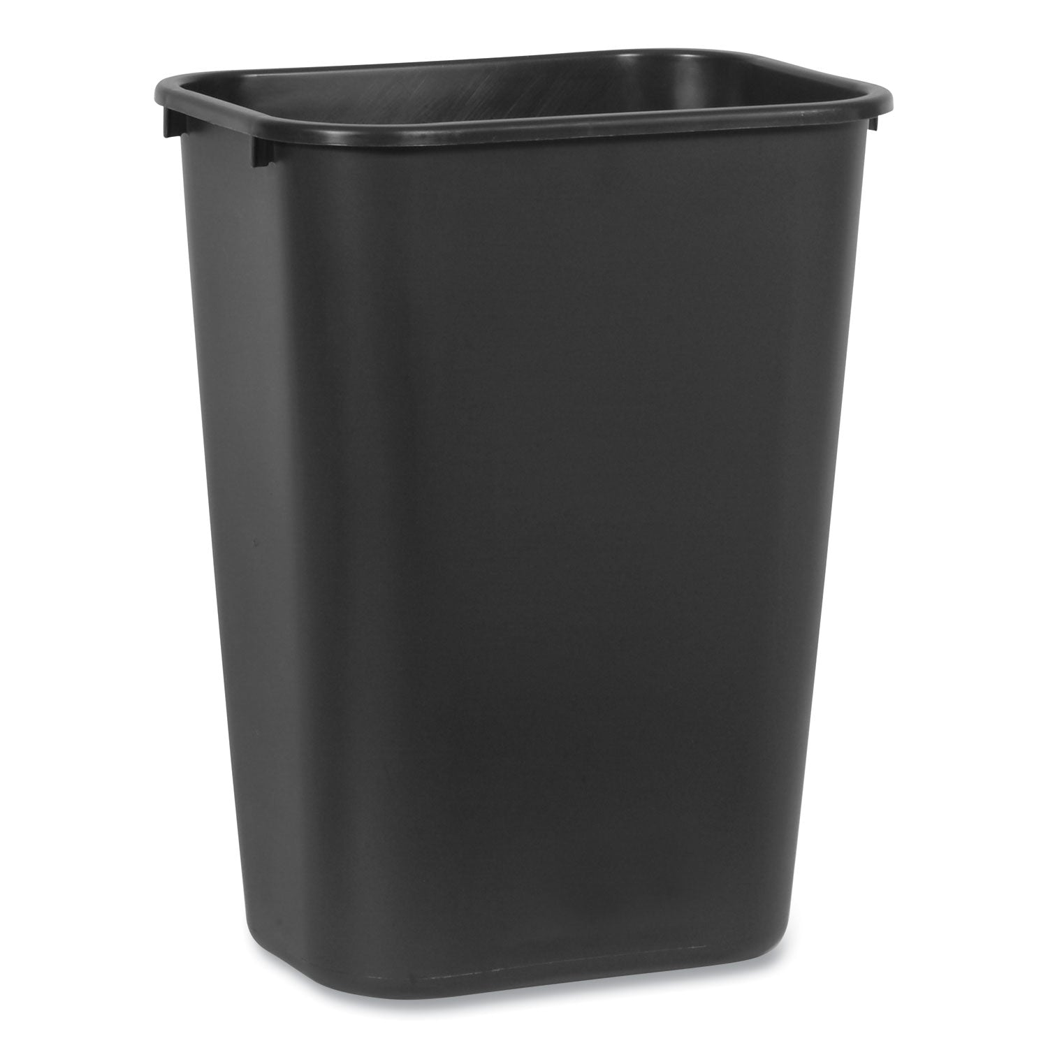 Rubbermaid Commercial 41 QT Large Deskside Wastebasket - 10.25 gal Capacity - Rectangular - Durable, Dent Resistant, Rust Resistant, Easy to Clean - 20" Height x 11.3" Width x 15.3" Depth - Plastic - Black - 1 Each