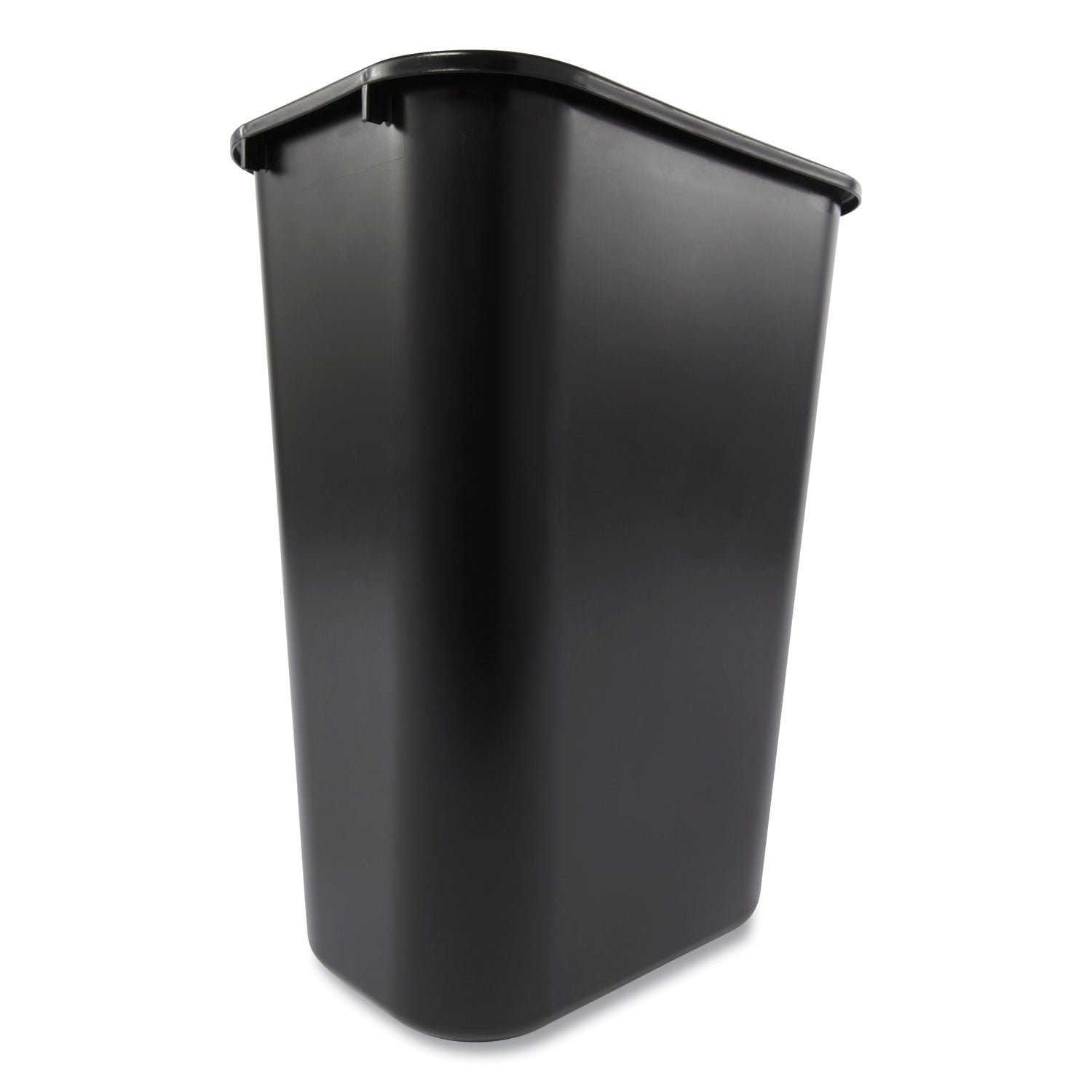 Rubbermaid Commercial 41 QT Large Deskside Wastebasket - 10.25 gal Capacity - Rectangular - Durable, Dent Resistant, Rust Resistant, Easy to Clean - 20" Height x 11.3" Width x 15.3" Depth - Plastic - Black - 1 Each