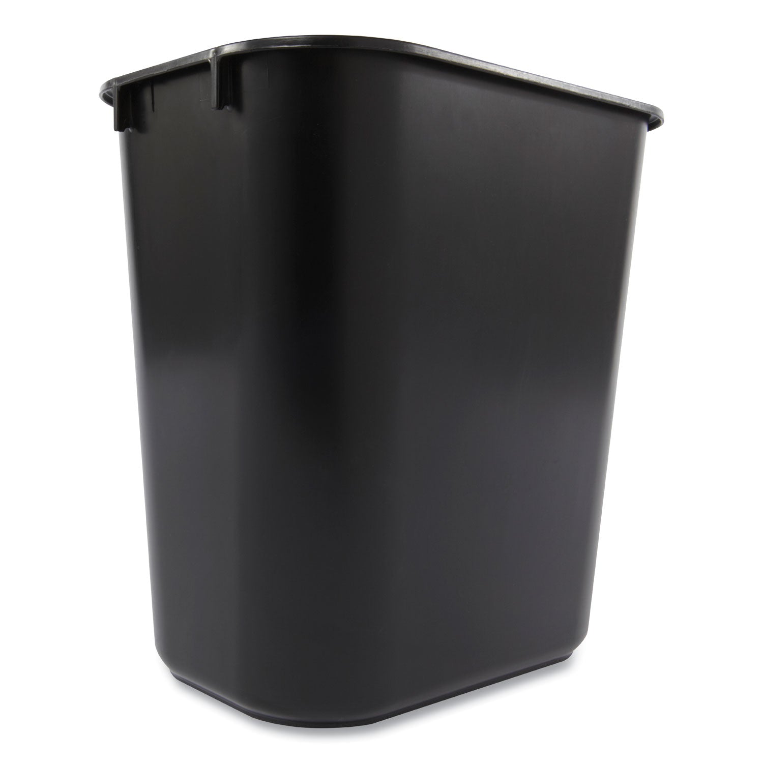 Rubbermaid Commercial 13 QT Standard Deskside Wastebasket - 3.25 gal Capacity - Rectangular - Durable, Dent Resistant, Rust Resistant, Easy to Clean - 12.1" Height x 8.3" Width x 11.4" Depth - Plastic - Black - 1 Each