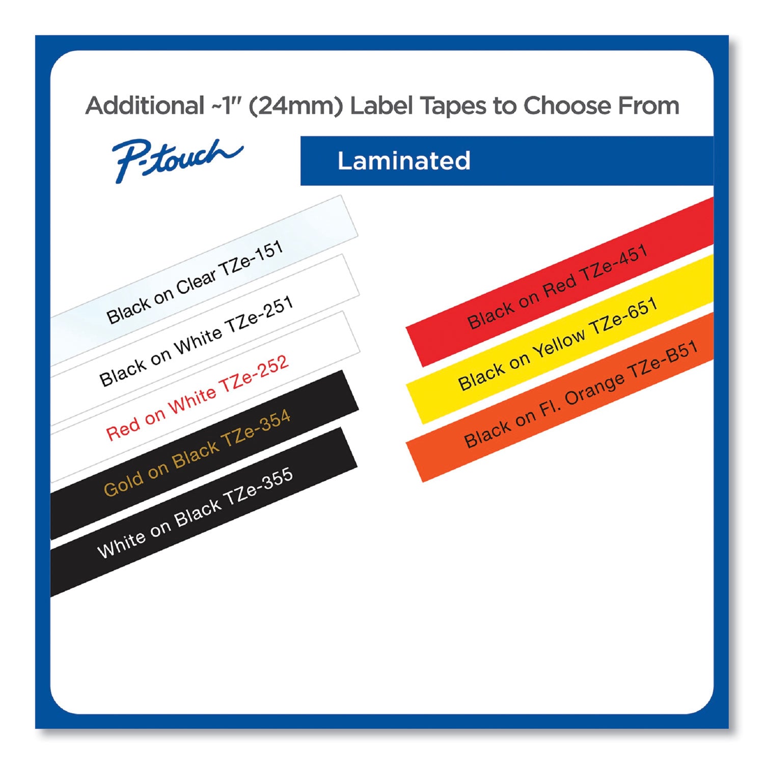 Tze Standard Adhesive Laminated Labeling Tape, 0.94" X 26.2 Ft, Gold On Black
