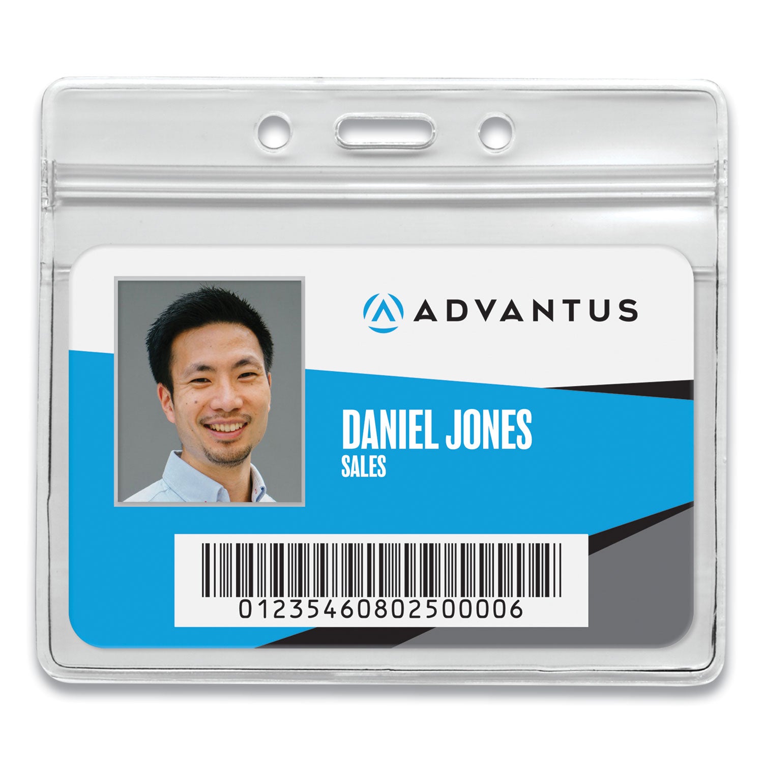 Re-sealable Badge Holders, Horizontal, Frosted