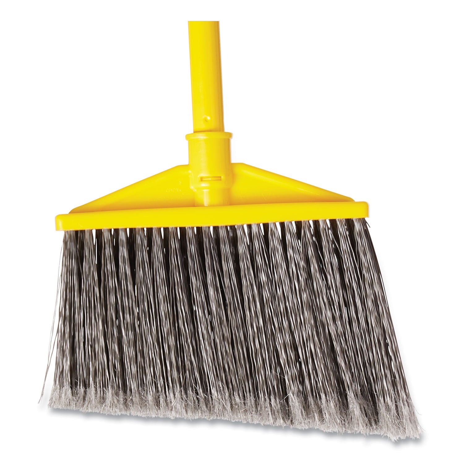 Rubbermaid Commercial Angle Broom - 10.50" Polypropylene Bristle - 1" Handle Diameter - Metal Handle - Gray - 1 Each