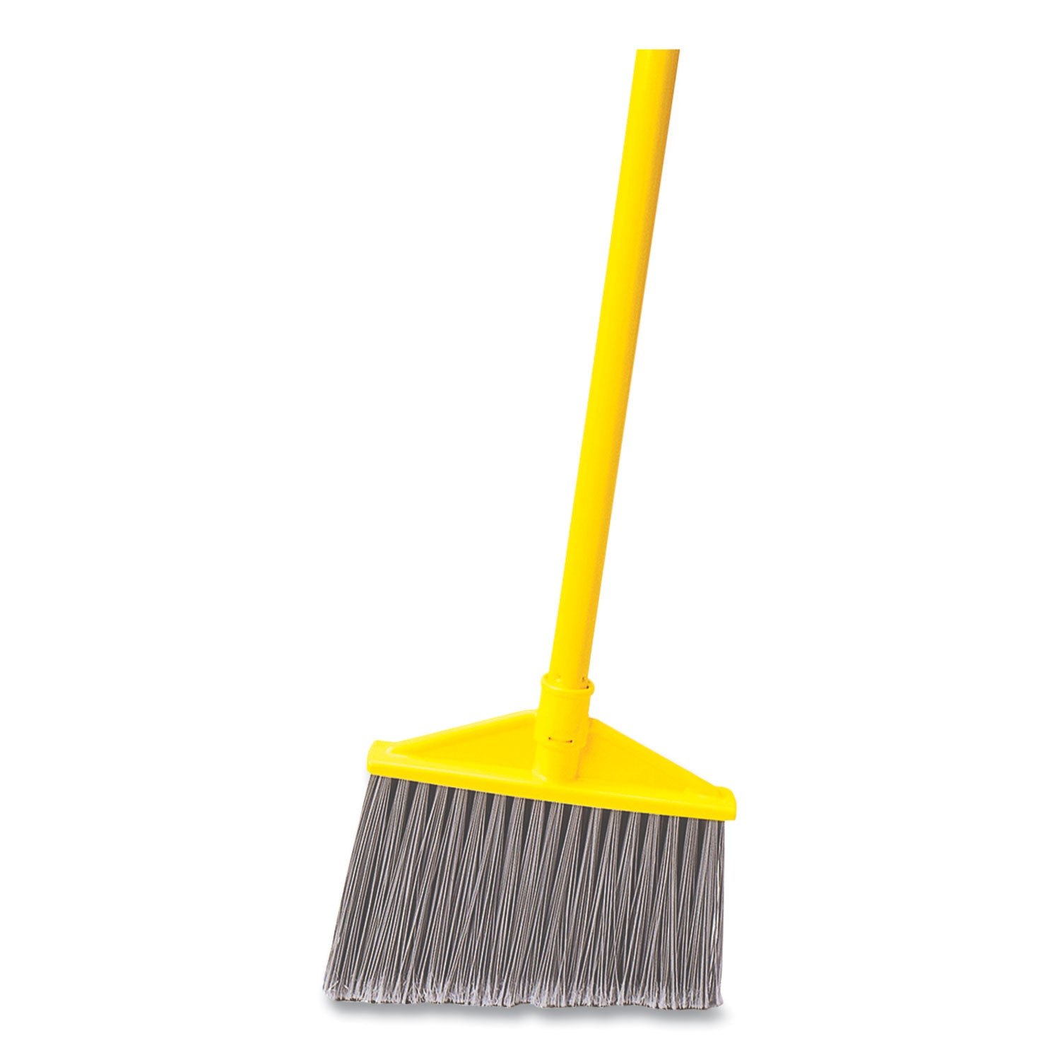 Rubbermaid Commercial Angle Broom - 10.50" Polypropylene Bristle - 1" Handle Diameter - Metal Handle - Gray - 1 Each