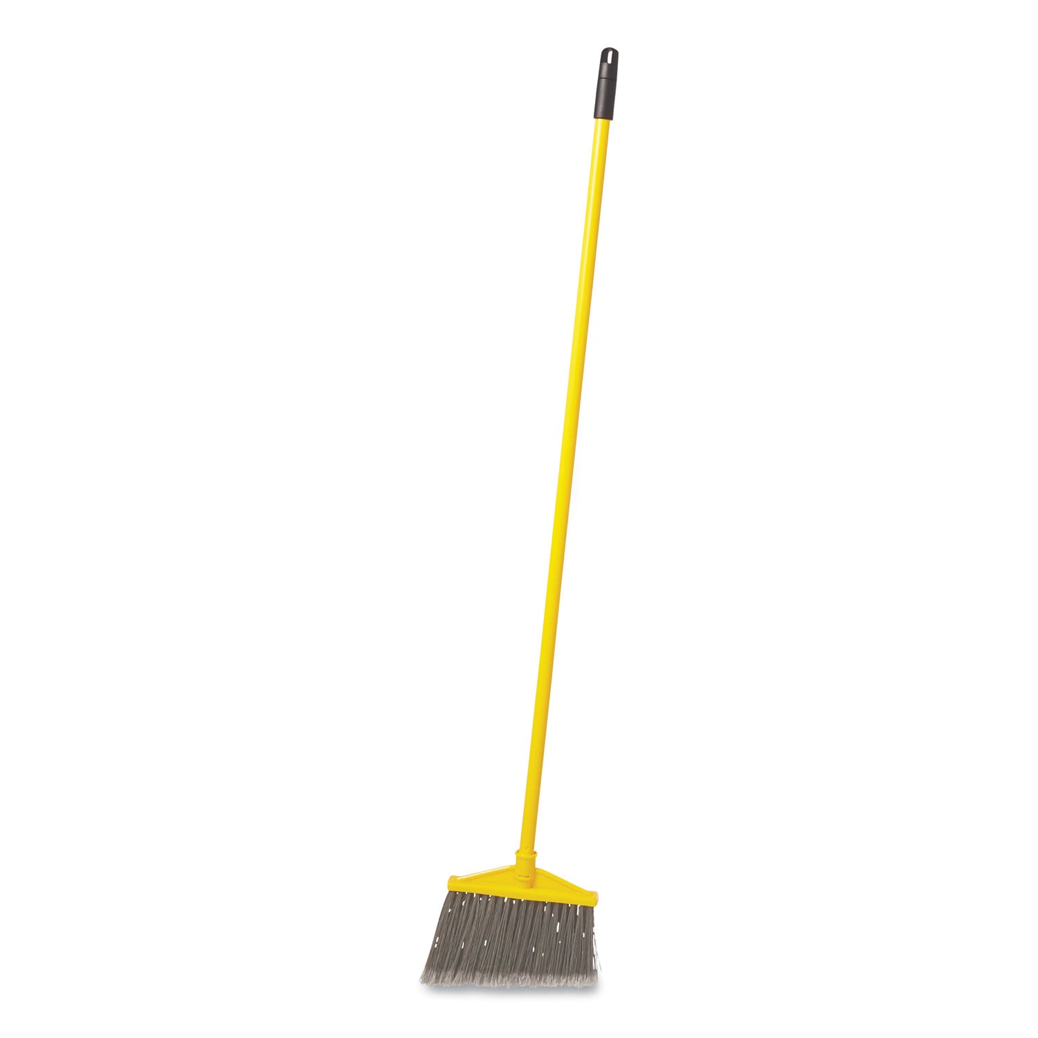 Rubbermaid Commercial Angle Broom - 10.50" Polypropylene Bristle - 1" Handle Diameter - Metal Handle - Gray - 1 Each