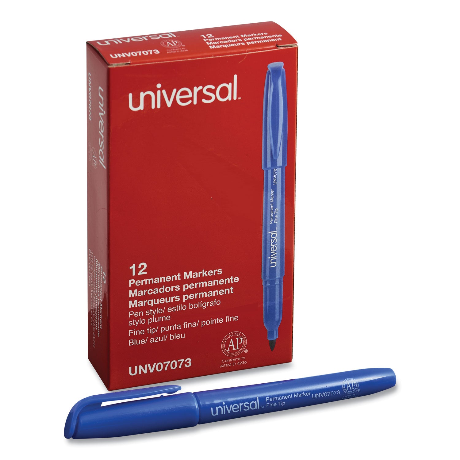 Pen-Style Permanent Marker, Fine Bullet Tip, Blue