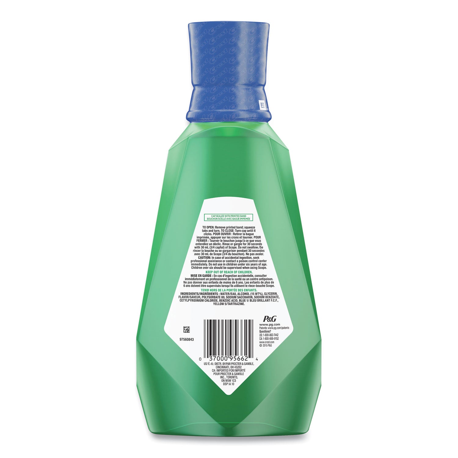 Crest Scope Classic Mouthwash - For Bad Breath - Mint - 1.06 quart - 1 Each