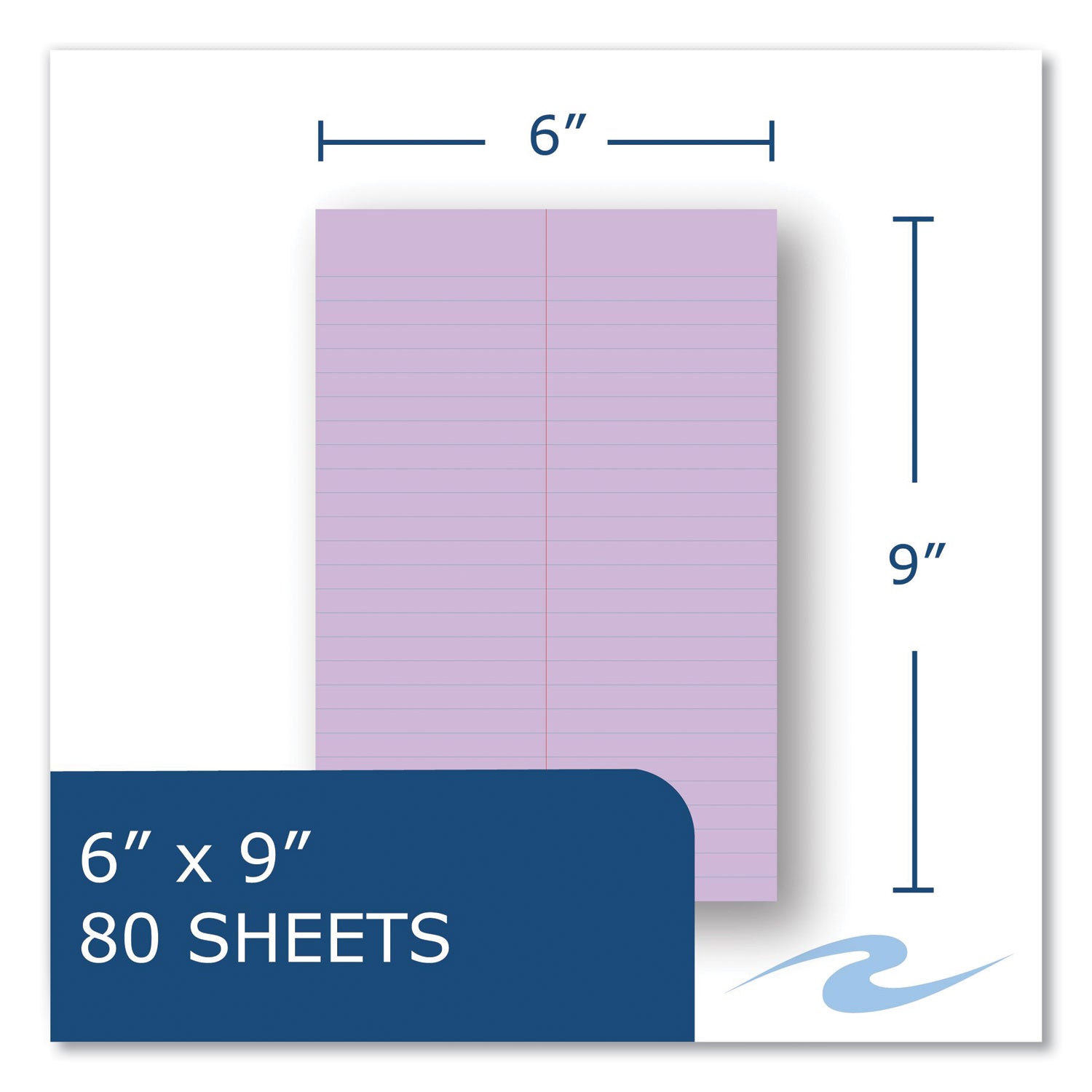 Roaring Spring Enviroshades Recycled Spiral Steno Memo Book, 9" x 6", Orchid Paper, 80 Sheets, 160 Pages, Gregg Ruled, Spiral Bound, Board Cover, 4 Pack