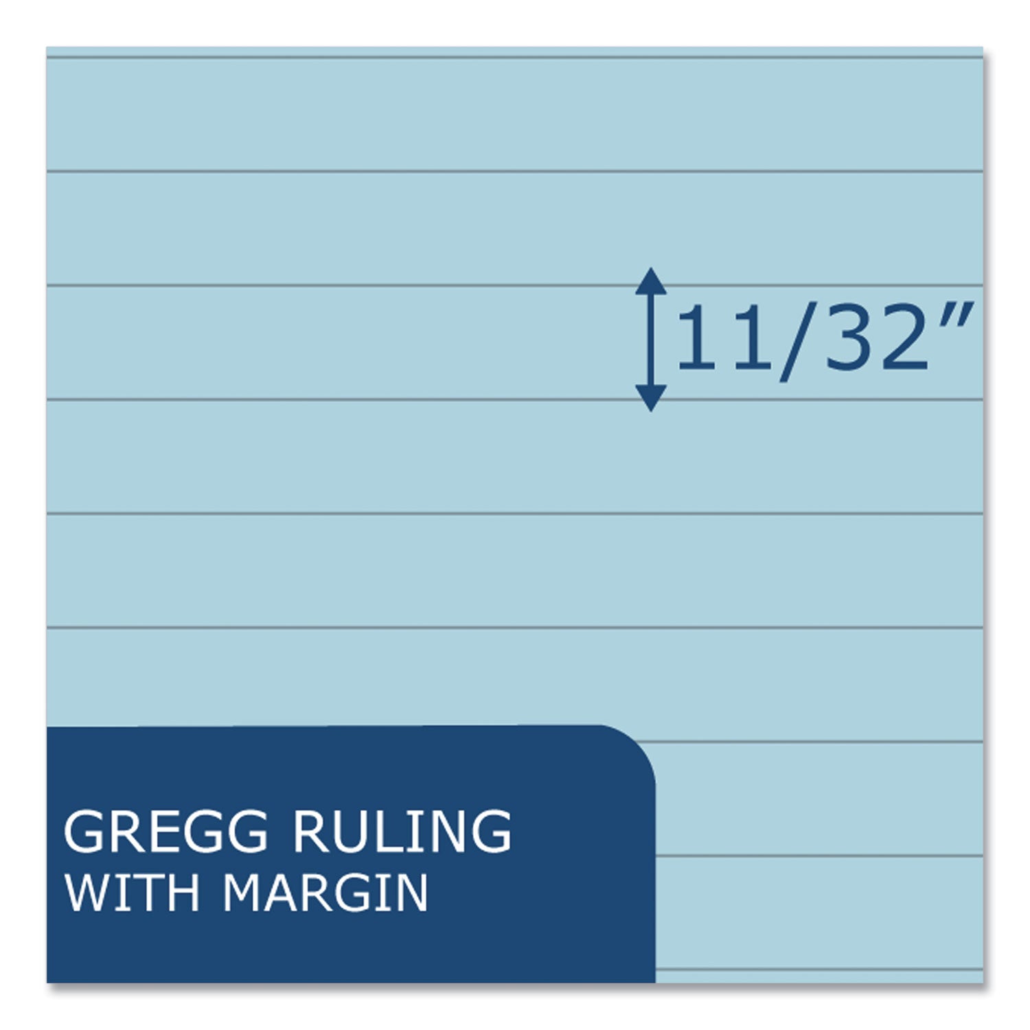 Roaring Spring Enviroshades Recycled Spiral Steno Memo Book, 9" x 6", Blue Paper, Gregg Ruled, 80 Sheets, 160 Pages, Spiral Bound, Board Cover, 4 Pack