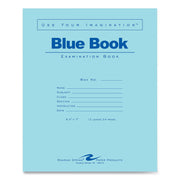 Examination Blue Book, Wide/Legal Rule, Blue Cover, (12) 8.5 X 7 Sheets