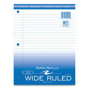 Notebook Filler Paper, 3-Hole, 8 X 10.5, Wide/Legal Rule, 100/Pack