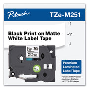 Tze Premium Laminated Tape, 0.94" X 26.2 Ft, Black On White