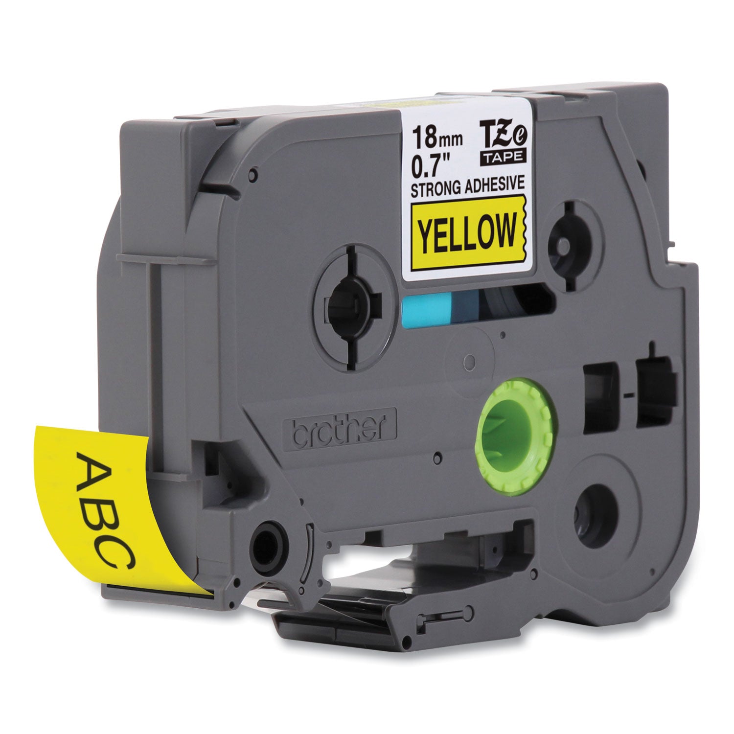 Tze Extra-Strength Adhesive Laminated Labeling Tape, 0.7" X 26.2 Ft, Black On Yellow