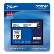 Tze Laminated Removable Label Tapes, 0.47" X 26.2 Ft, Blue On White