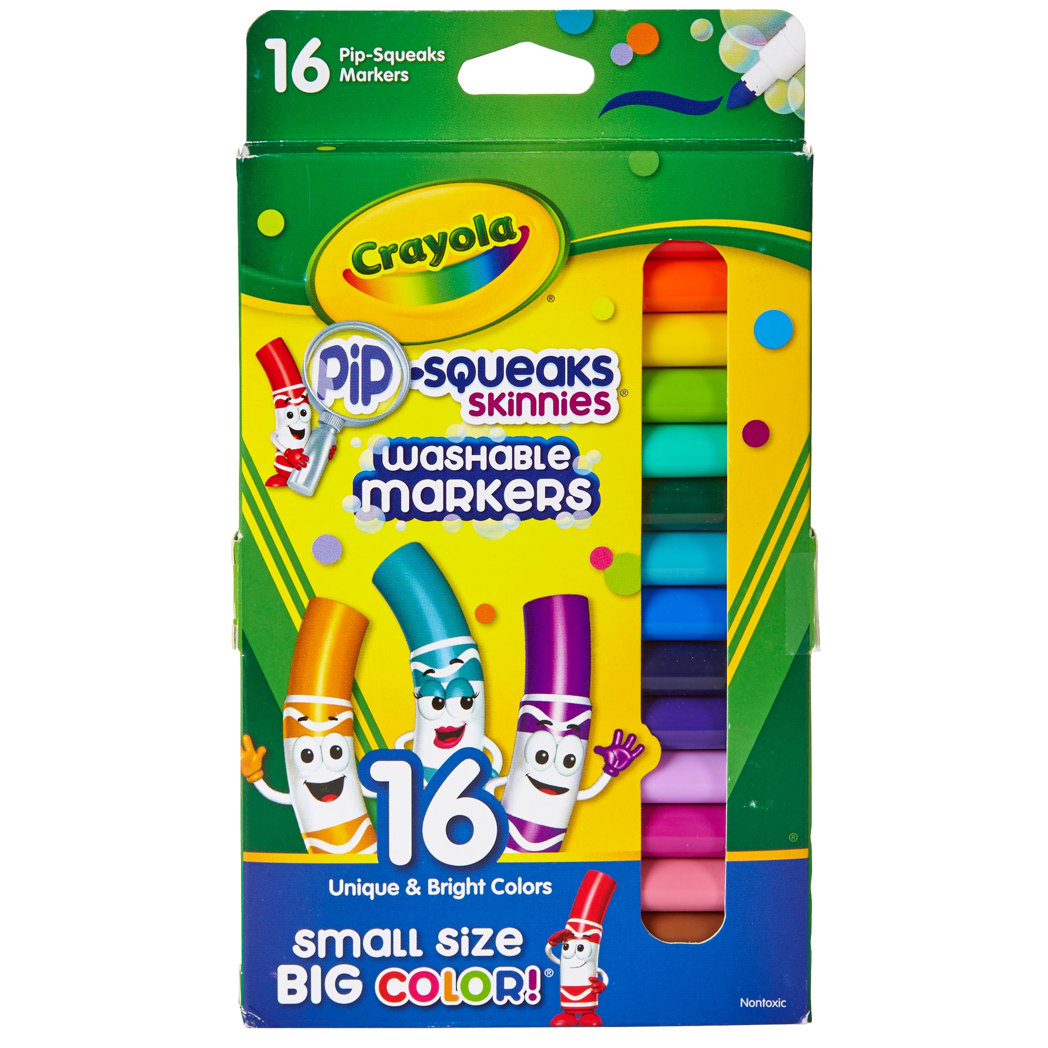 Pip-Squeaks™ Skinnies™ Markers, Fine Tip, 16 Colors