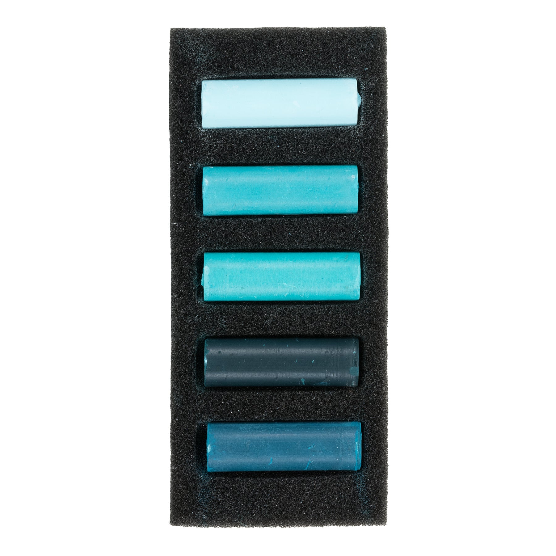 Soft Pastels Micro Sets, 5 Half Sticks, Cool Greens