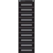 Black 10 Pocket File Storage Pocket Chart (14" x 58")