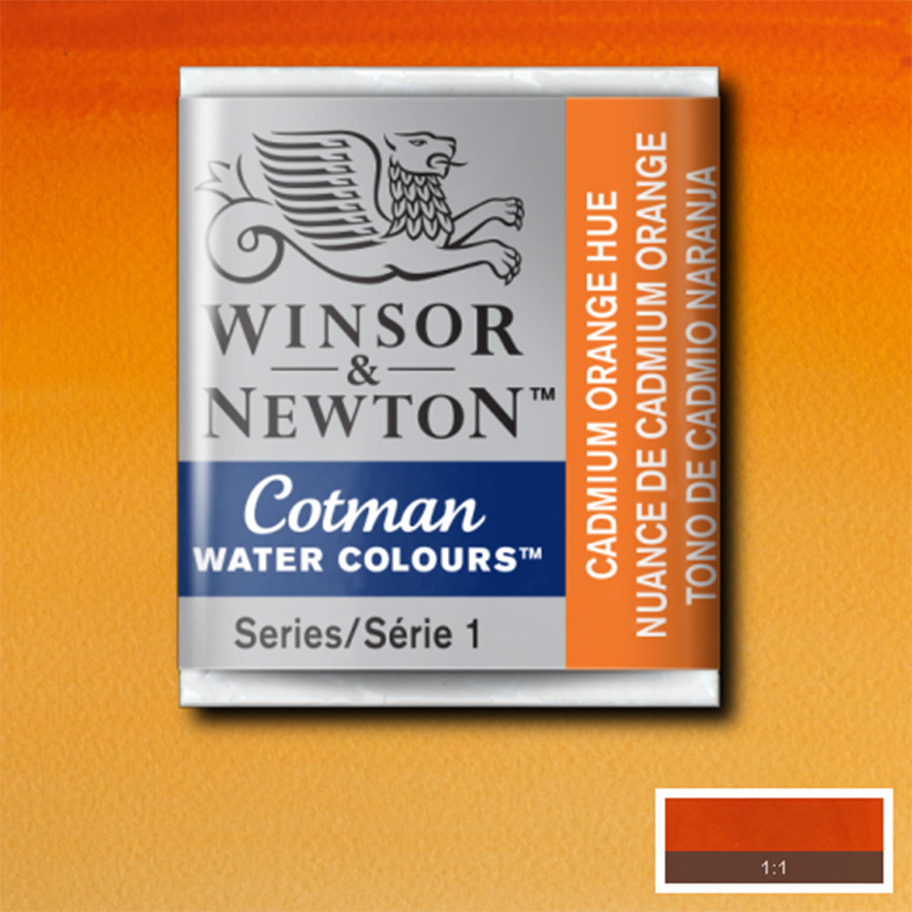 CWC Half Pan - Cadmium Orange Hue