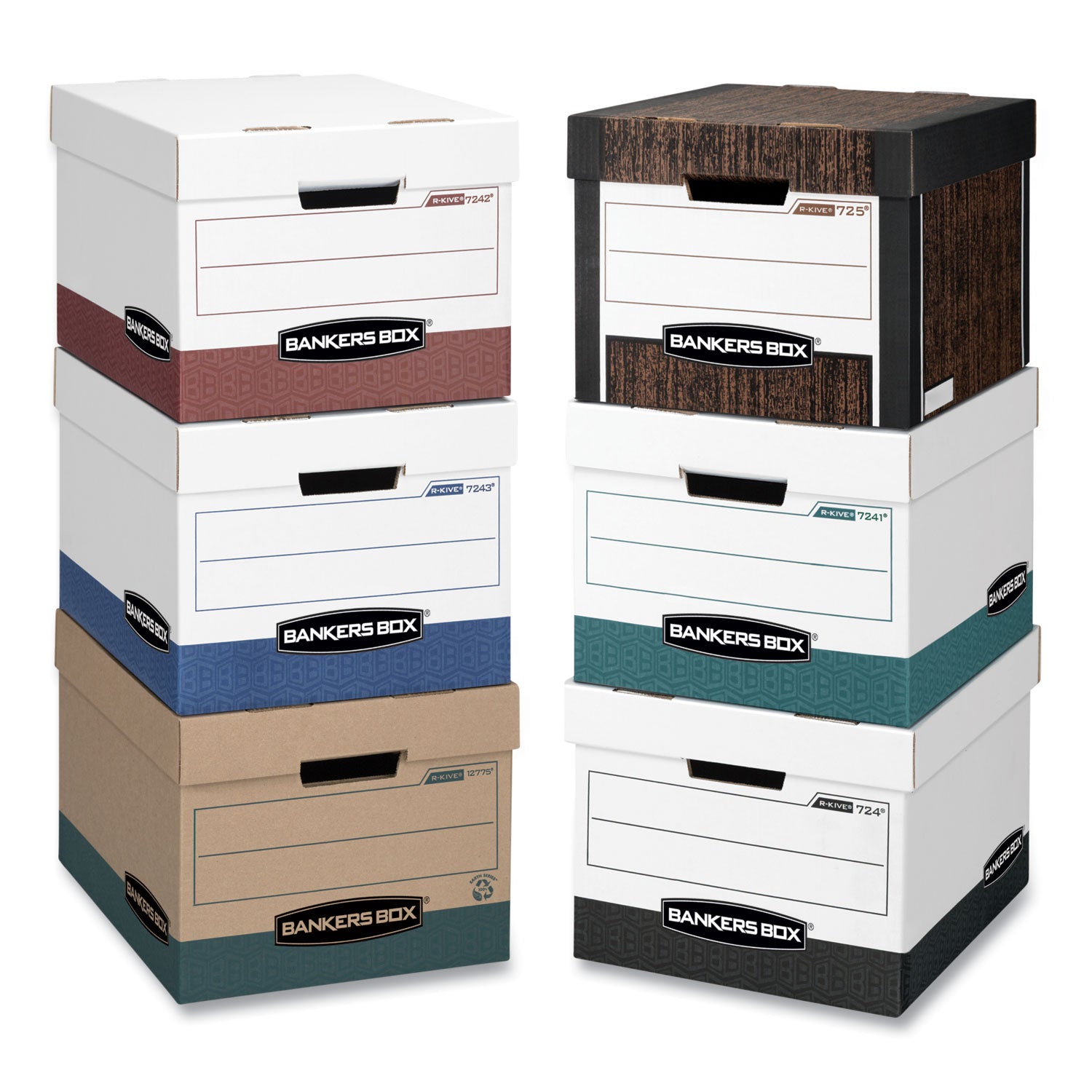 Internal Dimensions: 12" Width x 15" Depth x 10" Height - External Dimensions: 12.5" Width x 16.3" Depth x 10.3" Height - Media Size Supported: Letter, Legal - Lift-off Closure - Medium Duty - Stackable - Kraft, Green - For File - Recycled - 12 / Carton