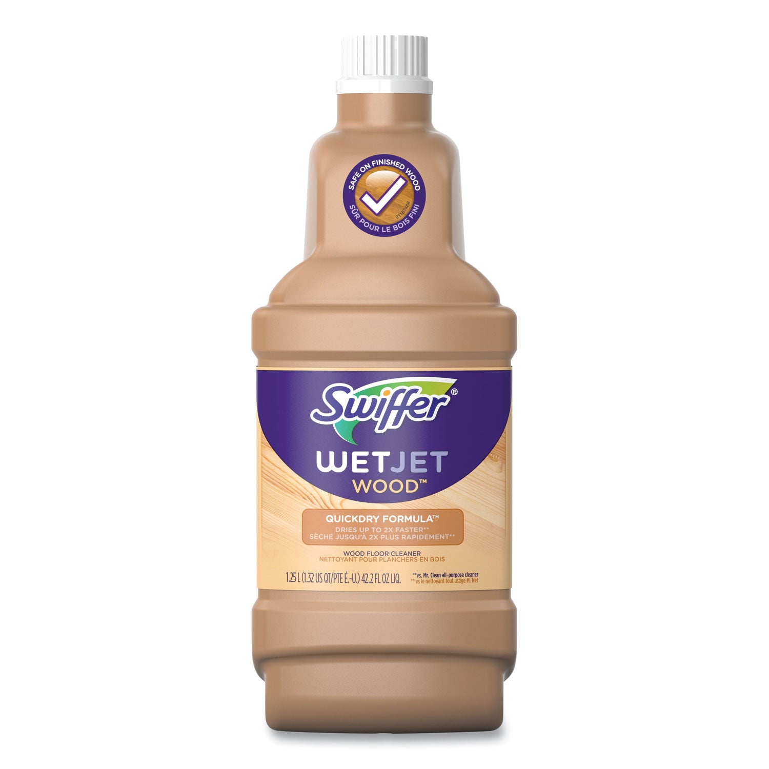 For Wood Floor - 40.6 fl oz (1.3 quart) - Recommended For: Bacteria Remover, Dirt Remover, Grime Remover - Quick Drying - Purple - 1 Bottle
