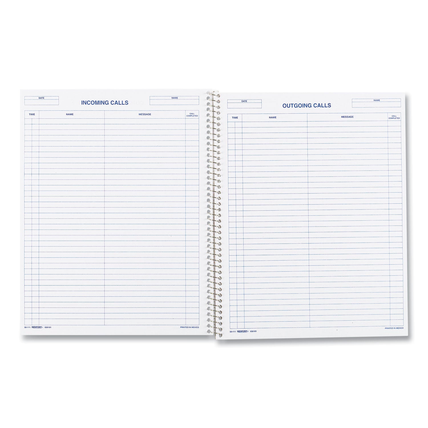 100 Sheet(s) - Wire Bound - 8.50" x 11" Sheet Size - White - White Sheet(s) - Blue Print Color - Recycled - 1 Each