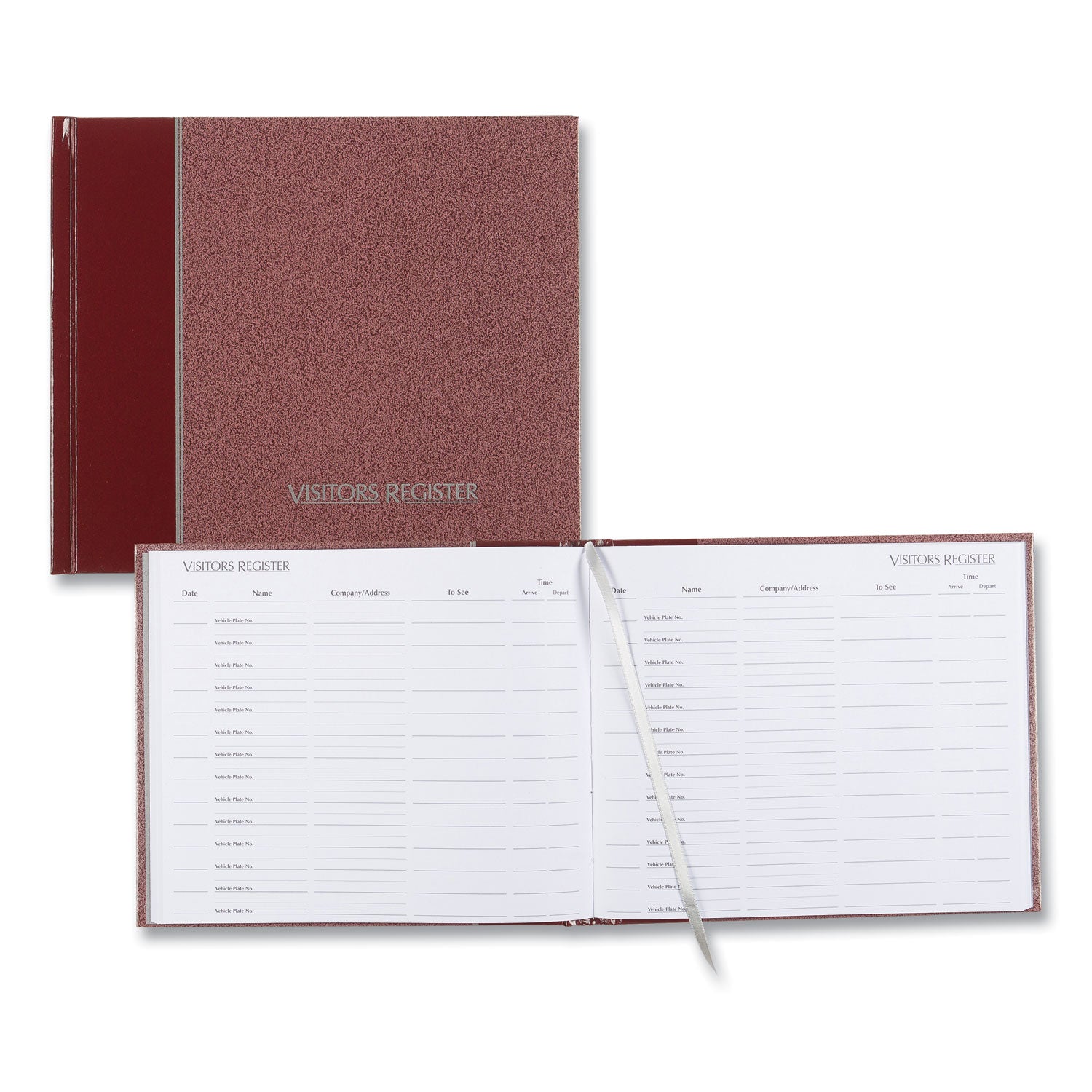 128 Sheet(s) - Thread Sewn - 9.87" x 8.50" Sheet Size - Burgundy - White Sheet(s) - Burgundy Cover - Recycled - 1 Each