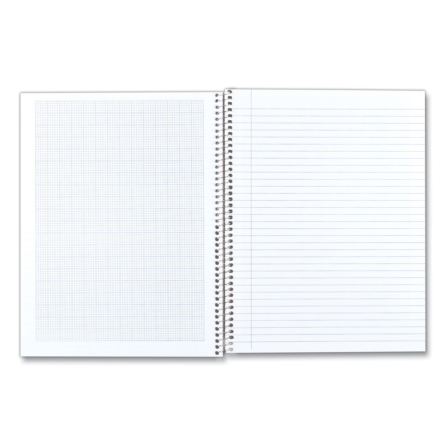 60 Sheets - Wire Bound - Both Side Ruling Surface - Light Blue Margin - 16 lb Basis Weight - Letter - 8 1/2" x 11" Sheet Size - White Paper - White Cover - Unpunched, Heavyweight, Hard Cover - 1 Each