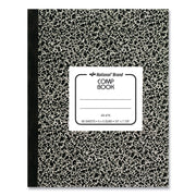 Rediform Xtreme White Notebook - 80 Sheets - Sewn - Quad Ruled Front Ruling - Blue Margin - 16 lb Basis Weight - 7 7/8" x 10" Sheet Size - White Paper - Black Marble Cover - Unpunched - 1 Each
