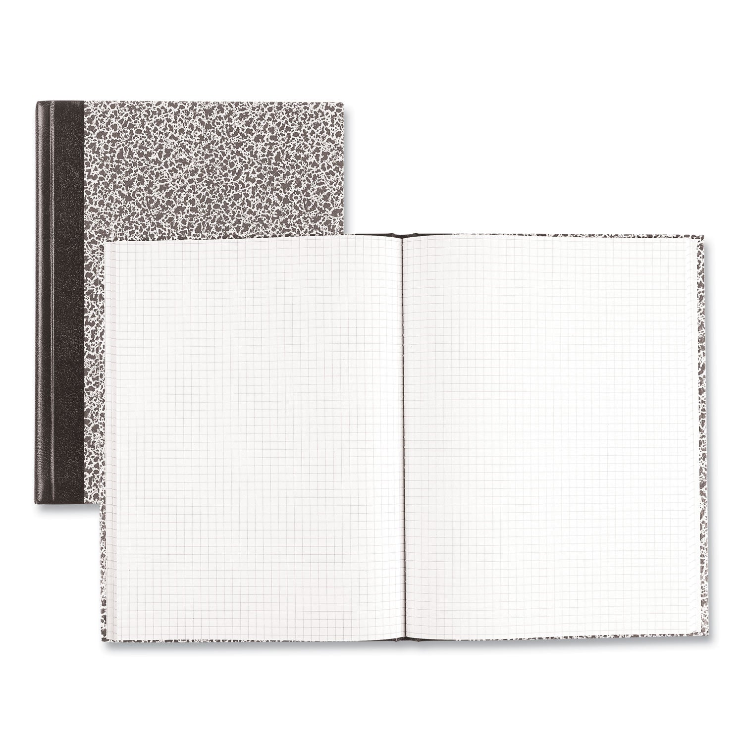 Rediform Lab Composition Notebook - 96 Sheets - Sewn - 7 7/8" x 10 1/8" Sheet Size - White Paper - Green Marble Cover - Recycled - 1 Each