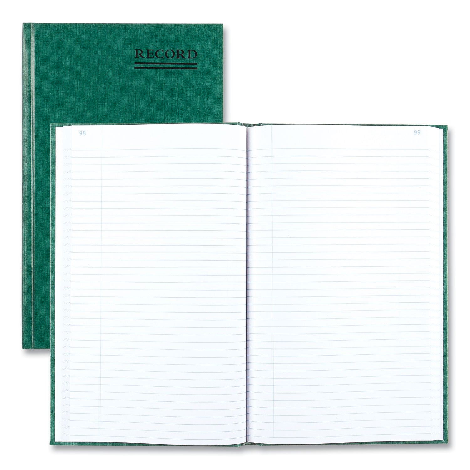Rediform Emerald Series Account Book - 500 Sheet(s) - Gummed - 7.25" x 12.25" Sheet Size - Green - White Sheet(s) - Green Print Color - Green Cover - Recycled - 1 Each