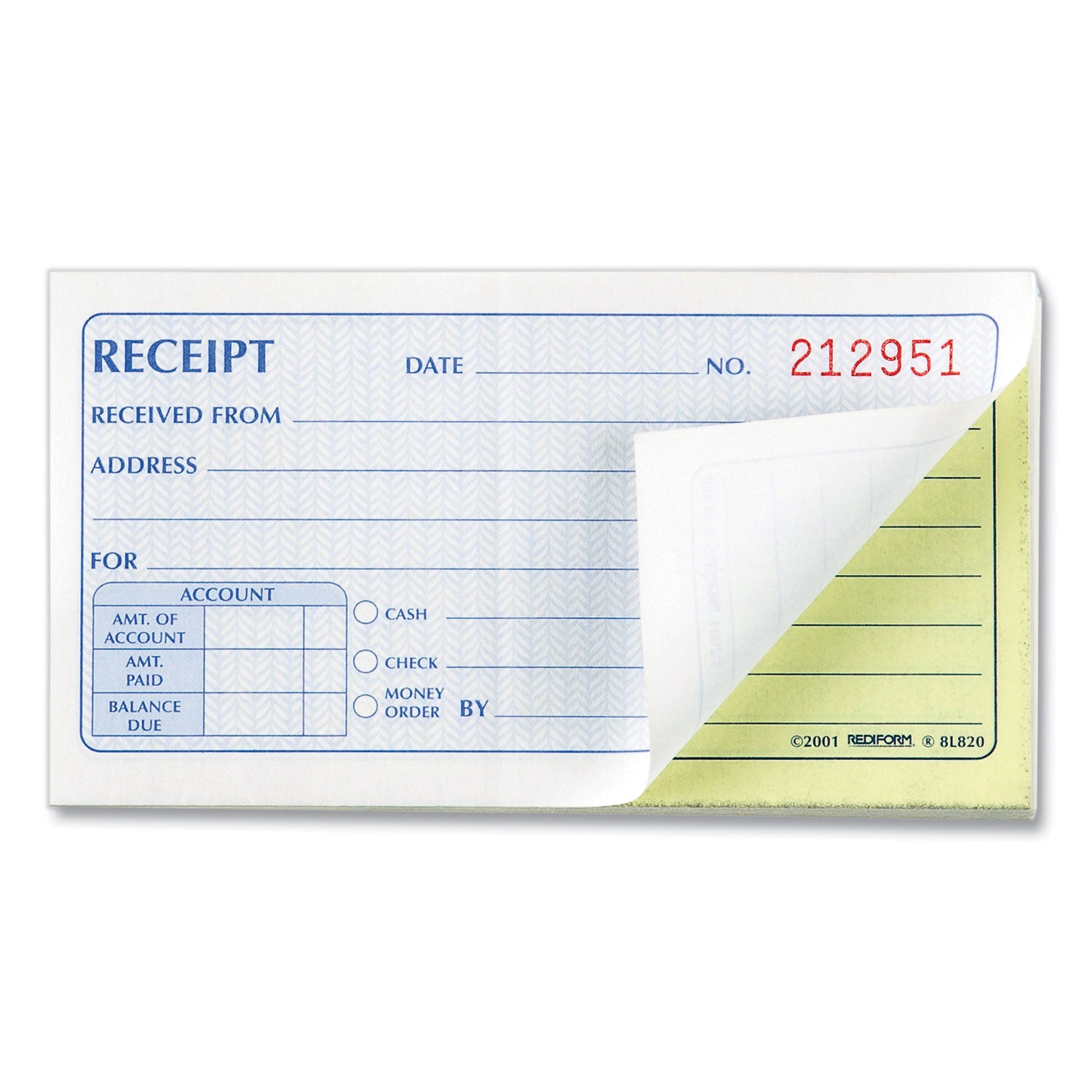 50 Sheet(s) - 2 Part - Carbonless Copy - 5" x 2.75" Sheet Size - White, Yellow - Assorted Sheet(s) - 1 Each