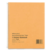 80 Sheets - Coilock - Ruled Red Margin - 16 lb Basis Weight - 8" x 10" Sheet Size - Green Paper - Brown Board Cover - Micro Perforated, Subject, Punched - 1 Each