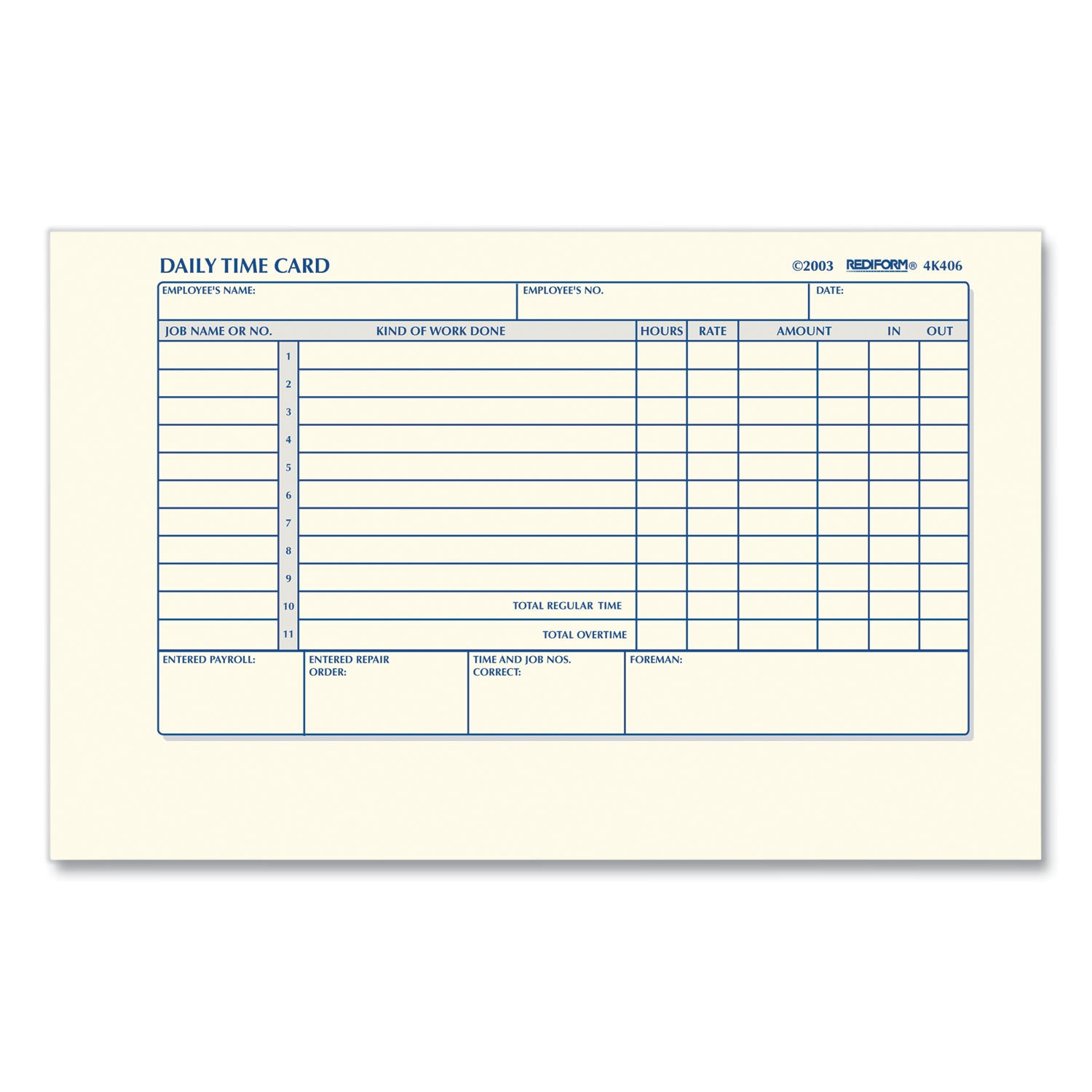 100 Sheet(s) - Gummed - 1 Part - 4.25" x 7" Sheet Size - White - Manila Sheet(s) - 1 Pad
