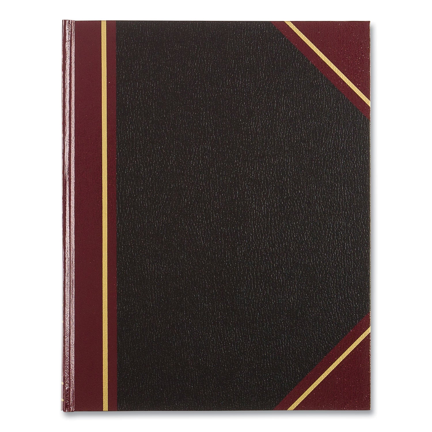Rediform Black Texhide Cover Record Books - 300 Sheet(s) - Thread Sewn - 8.37" x 10.37" Sheet Size - Black - Green Sheet(s) - Brown, Green Print Color - Black Cover - Recycled - 1 Each