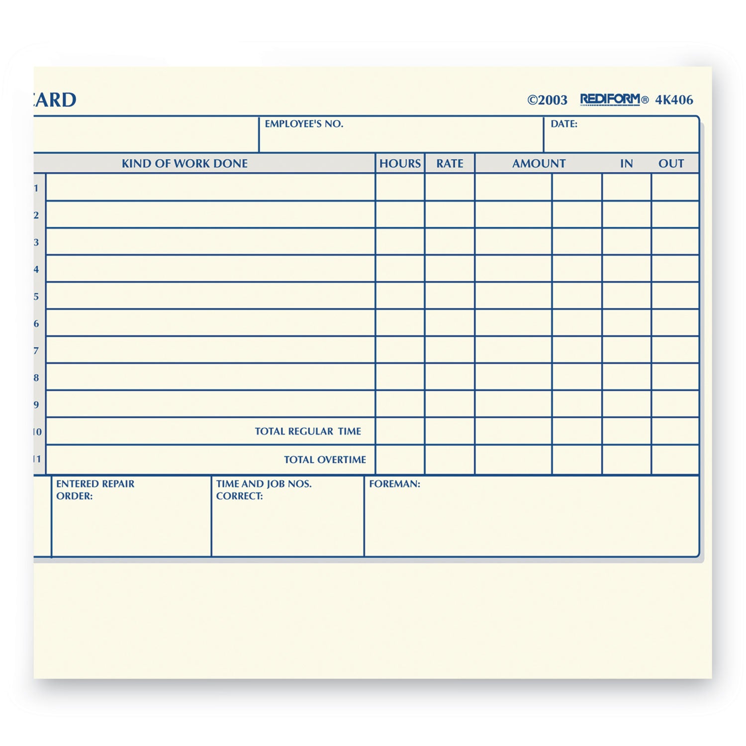 100 Sheet(s) - Gummed - 1 Part - 4.25" x 7" Sheet Size - White - Manila Sheet(s) - 1 Pad