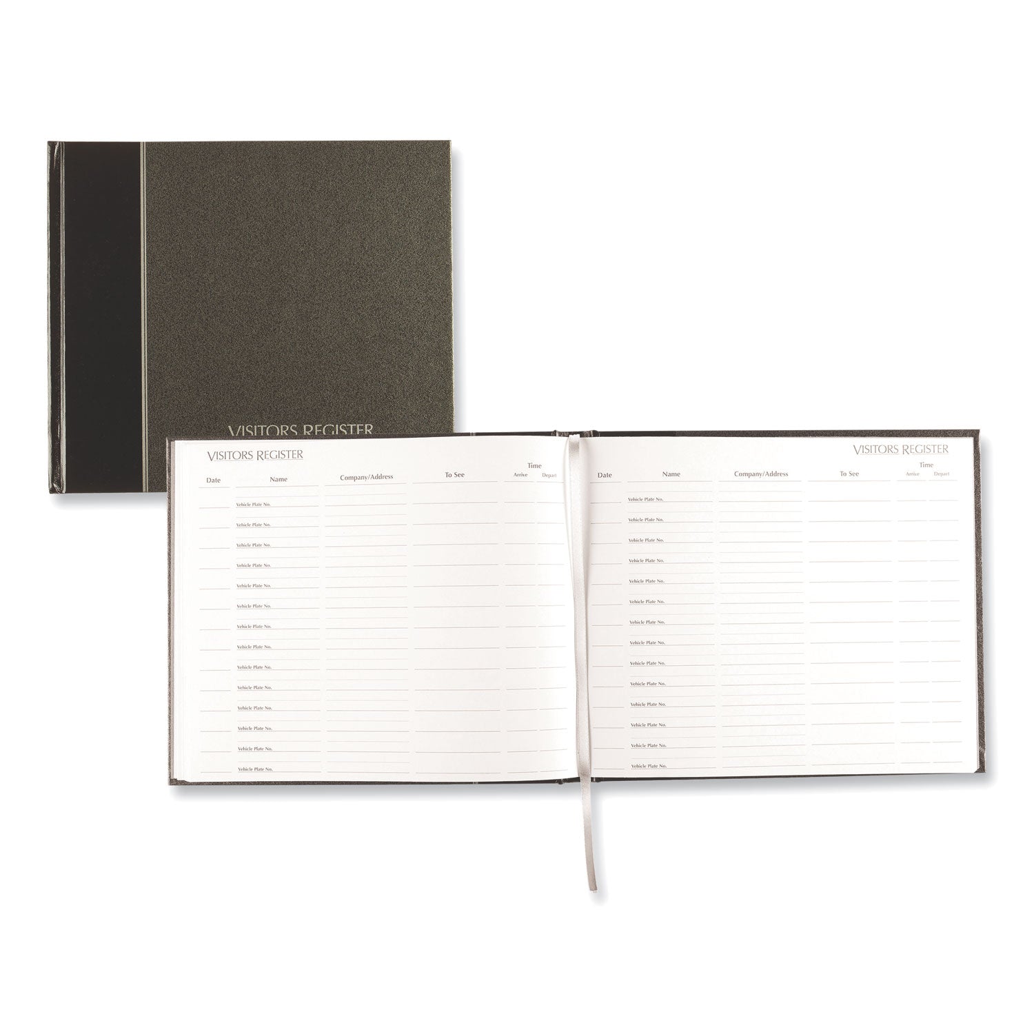 125 Sheet(s) - Sewn Bound - 8.50" x 9.12" Sheet Size - White Sheet(s) - Black Cover - Recycled - 1 Each