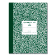 96 Sheets - Sewn - 7 1/8" x 10 1/8" Sheet Size - White Paper - Green Marble Cover - Recycled - 1 Each