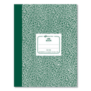 Rediform Lab Composition Notebook - 60 Sheets - Sewn - 7 7/8" x 10 1/8" Sheet Size - White Paper - Green Marble Cover - Recycled - 1 Each