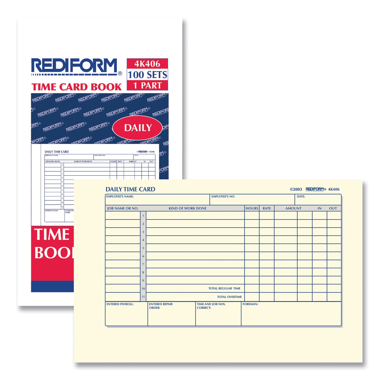 100 Sheet(s) - Gummed - 1 Part - 4.25" x 7" Sheet Size - White - Manila Sheet(s) - 1 Pad