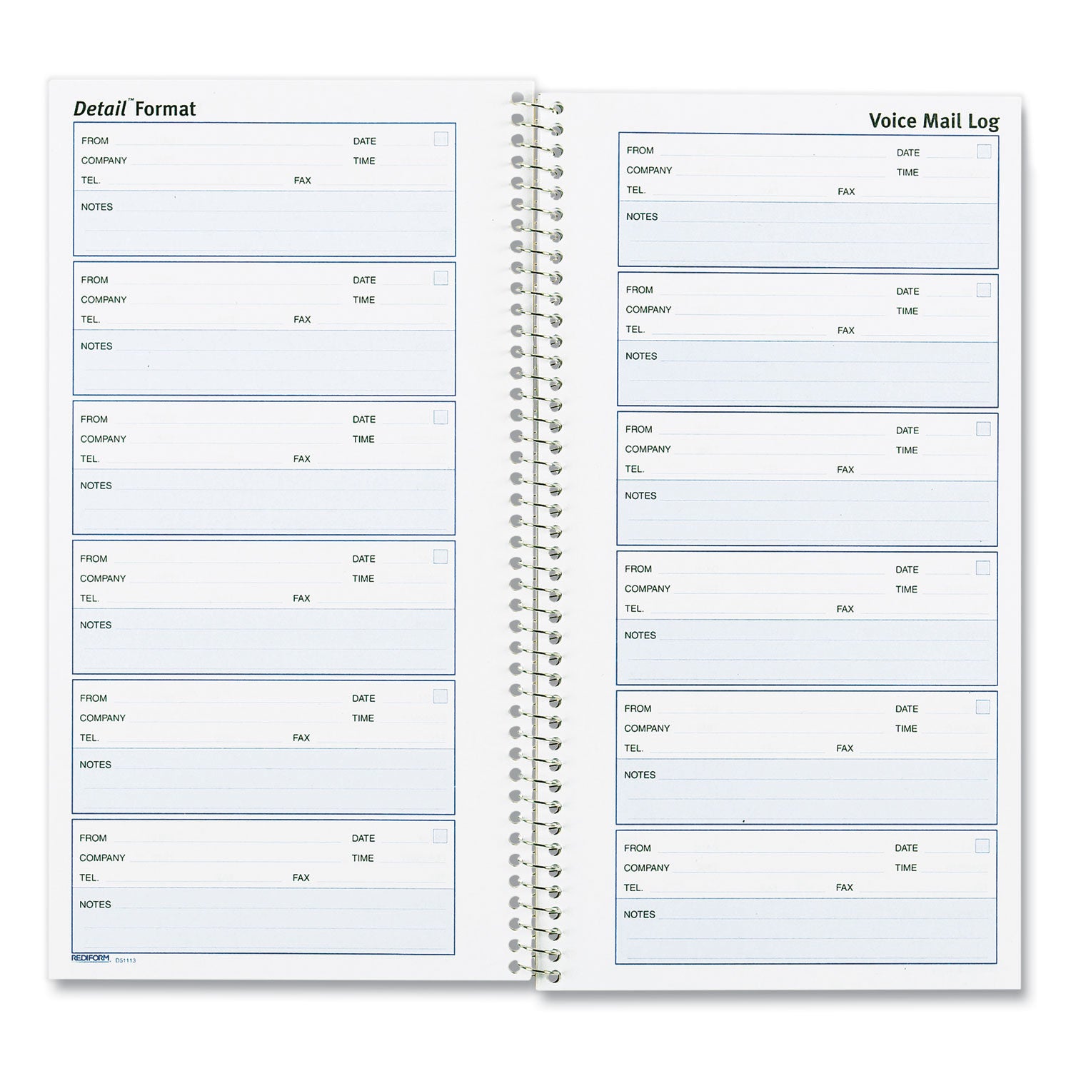 600 Sheet(s) - Wire Bound - 1 Part - 5.62" x 10.62" Sheet Size - White - White Sheet(s) - Blue Print Color - White Cover - Recycled - 1 Each