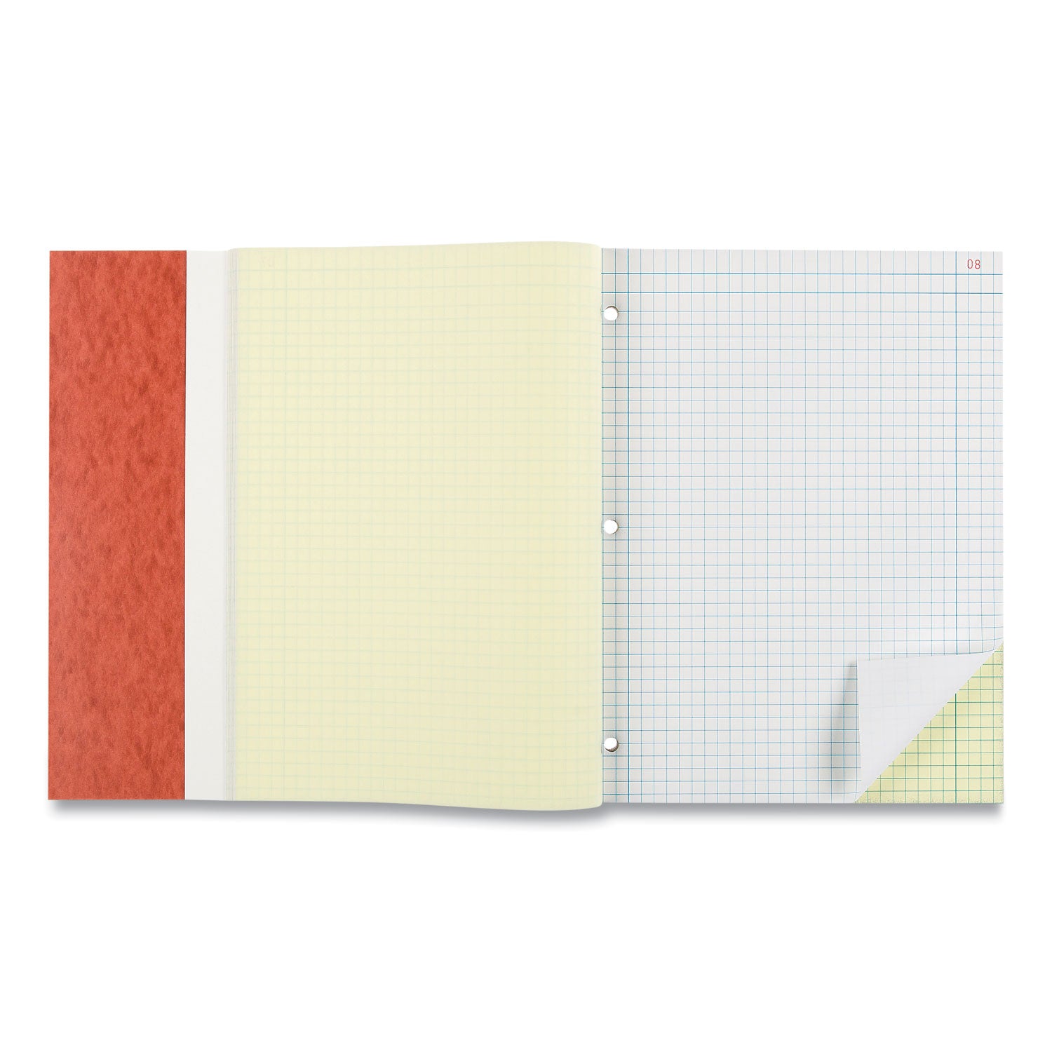 200 Sheets - Sewn - 9 1/4" x 11" Sheet Size - Brown Paper - Brown Pressboard Cover - Micro Perforated, Numbered, Perforated, Punched - 1 Each