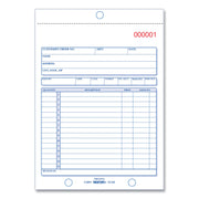 50 Sheet(s) - Stapled - 2 Part - Carbonless Copy - 5.50" x 7.87" Sheet Size - 2 x Holes - Assorted Sheet(s) - Blue Print Color - 1 Each