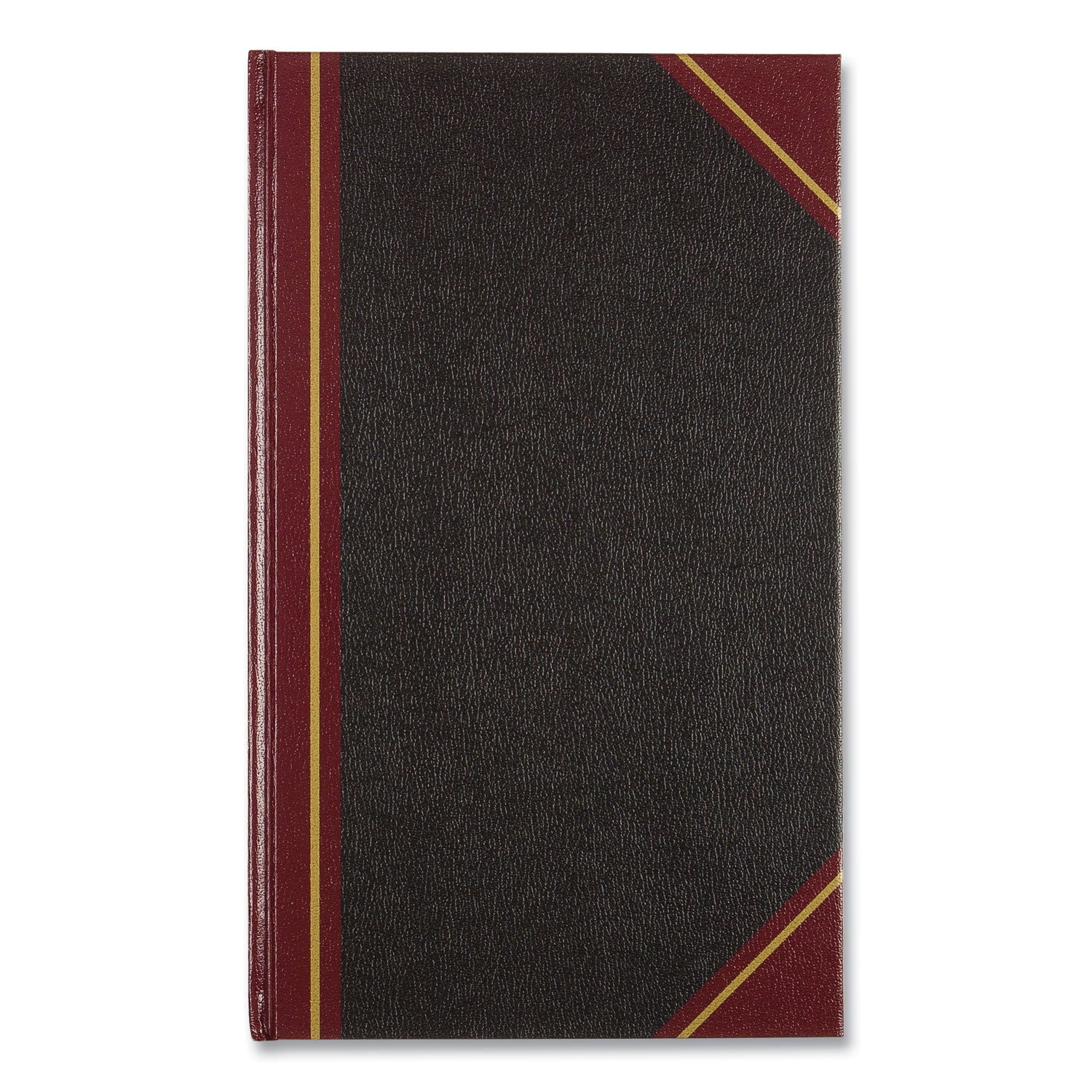 Rediform Texhide Cover Record Books with Margin - 300 Sheet(s) - Thread Sewn - 8.75" x 14.25" Sheet Size - Green Sheet(s) - Brown, Green Print Color - Black Cover - Recycled - 1 Each