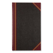 Rediform Texhide Cover Record Books with Margin - 300 Sheet(s) - Thread Sewn - 8.75" x 14.25" Sheet Size - Green Sheet(s) - Brown, Green Print Color - Black Cover - Recycled - 1 Each