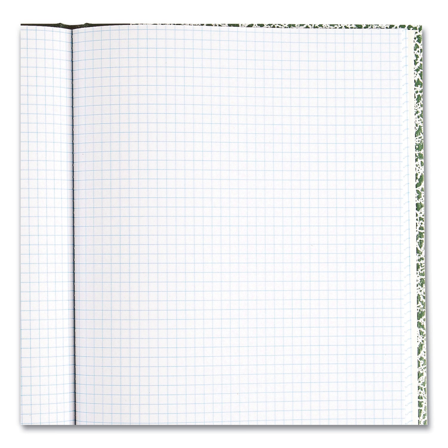 96 Sheets - Sewn - 7 1/8" x 10 1/8" Sheet Size - White Paper - Green Marble Cover - Recycled - 1 Each