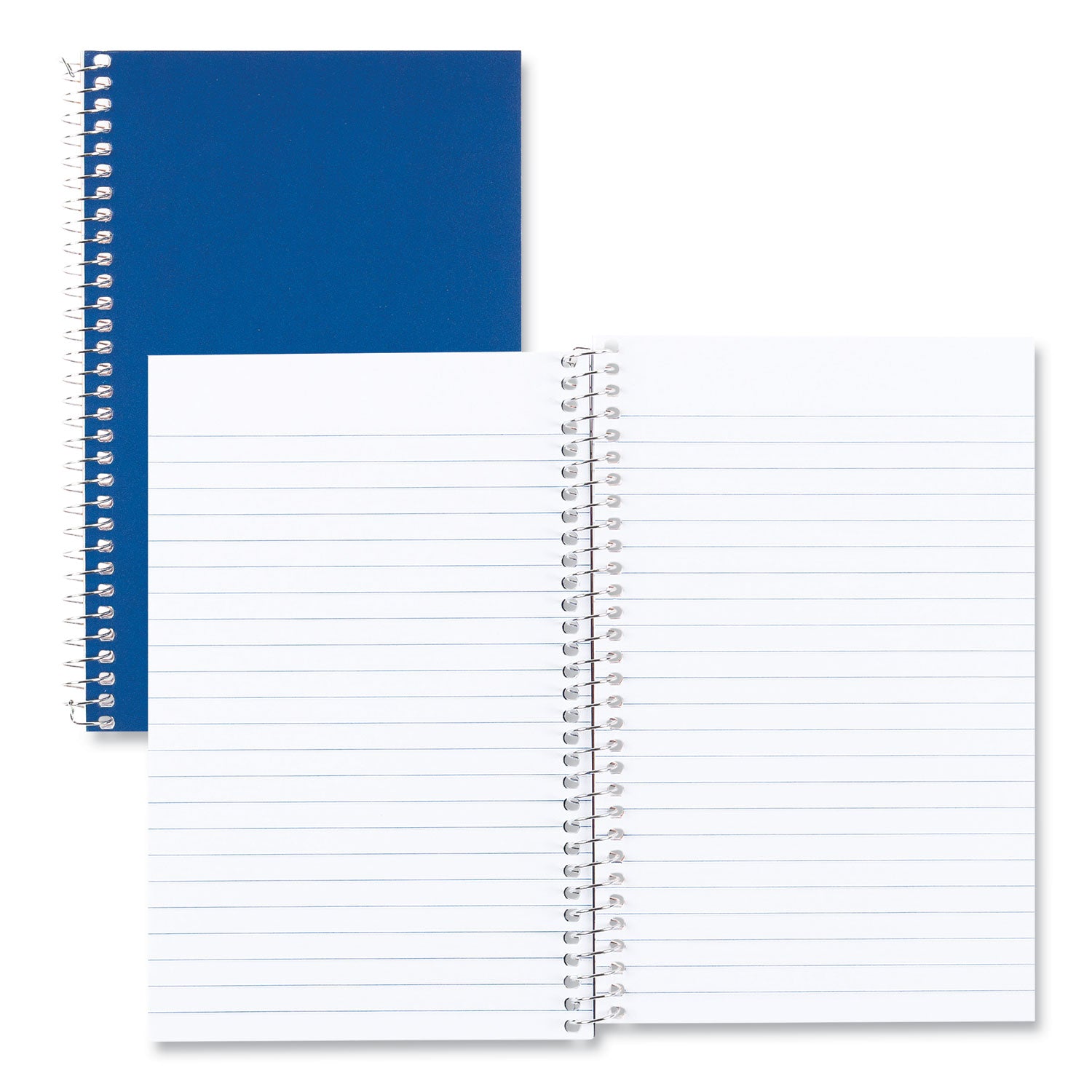 Rediform Kolor-Kraft 1-Subject Notebooks - 80 Sheets - Coilock - 16 lb Basis Weight - 5" x 7 3/4" Sheet Size - White Paper - Blue Cover - Perforated - 1 Each