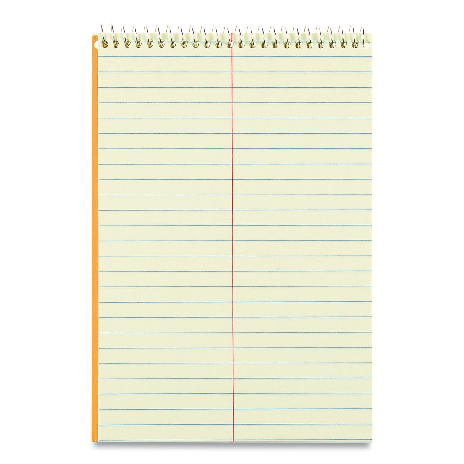 60 Sheets - Wire Bound - Light Blue Margin - 16 lb Basis Weight - 6" x 9" Sheet Size - Green Paper - Brown Cover - Unpunched, Subject - 1 Each