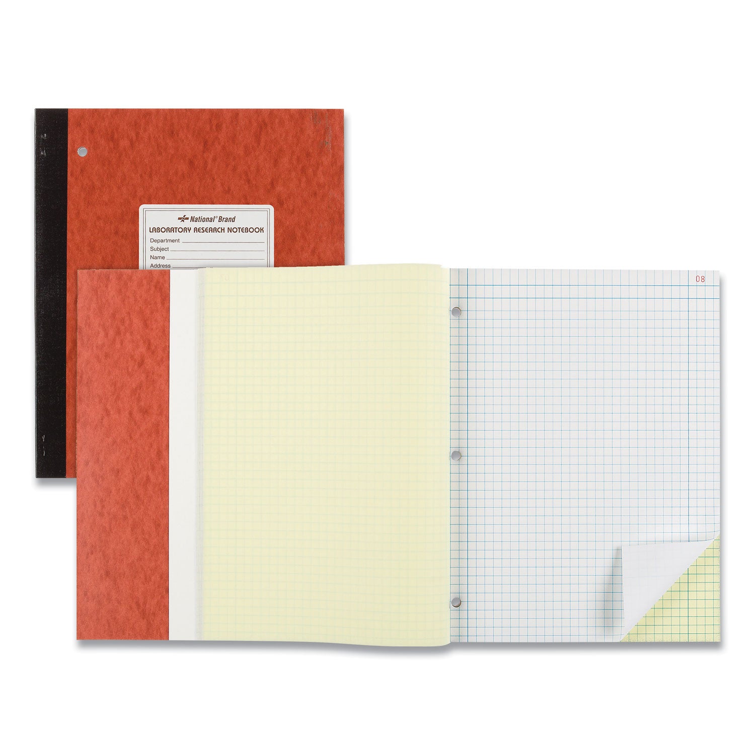 200 Sheets - Sewn - 9 1/4" x 11" Sheet Size - Brown Paper - Brown Pressboard Cover - Micro Perforated, Numbered, Perforated, Punched - 1 Each