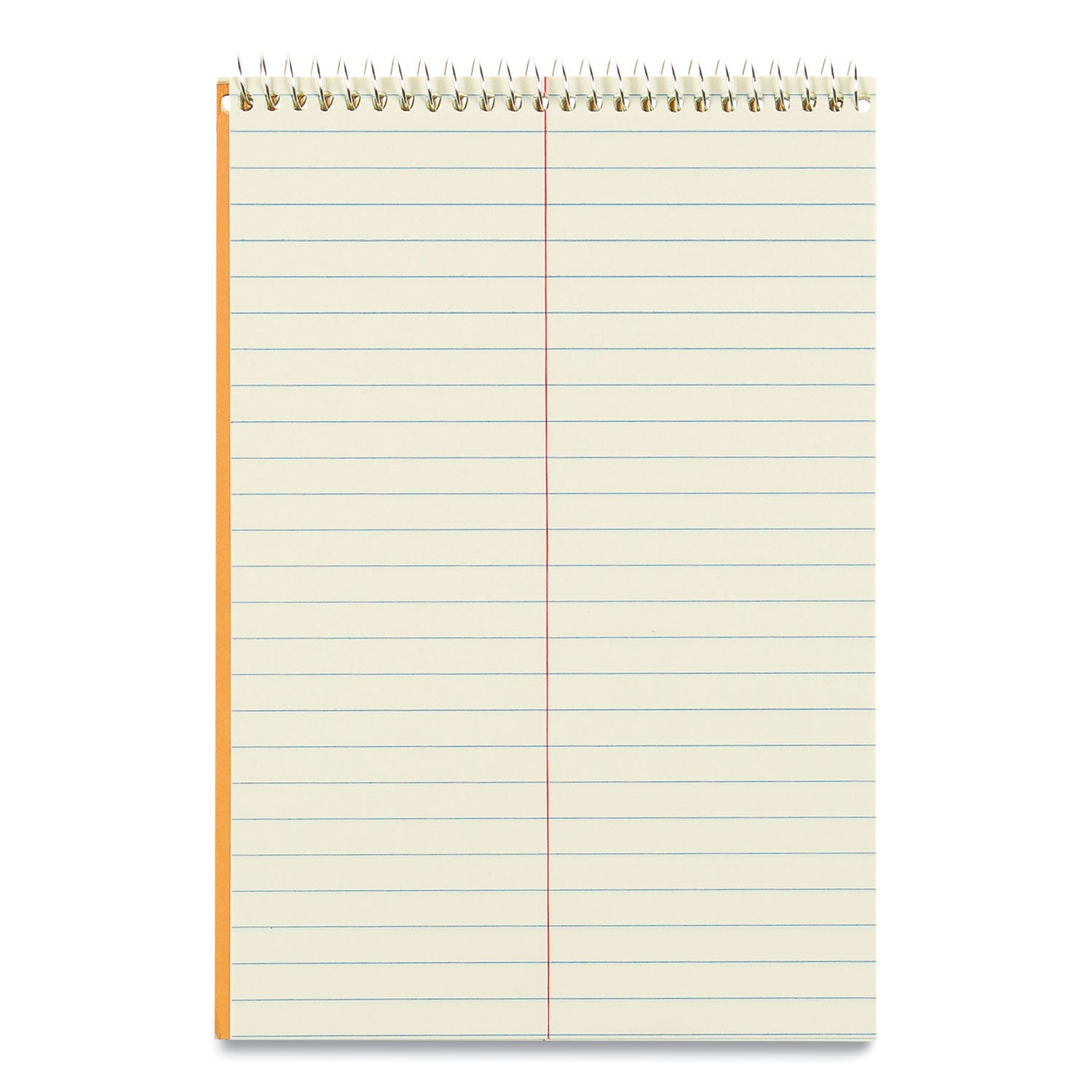 80 Sheets - Wire Bound - Gregg Ruled Margin - 16 lb Basis Weight - 6" x 9" Sheet Size - Green Paper - Brown Board Cover - Hard Cover, Rigid - 1 Each